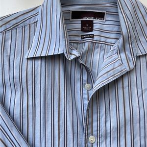 Vintage Michael Kors Button Up Dress Shirt Striped